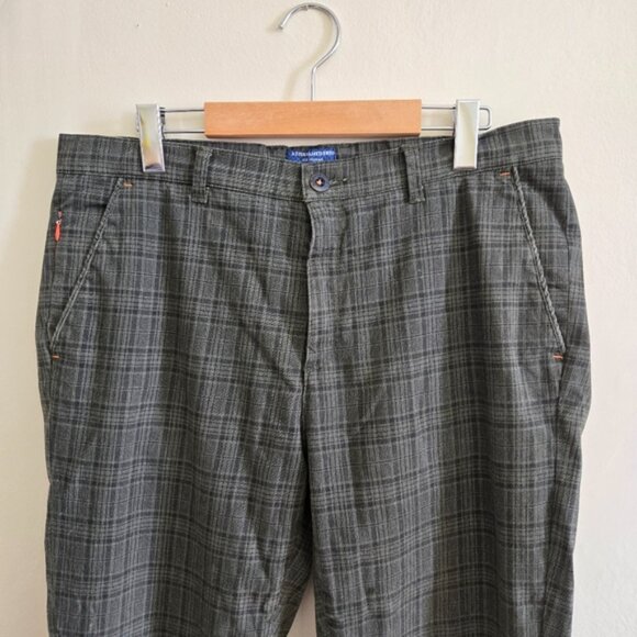 A Fish Named Fred Men's Green Khaki Plaid Pants - Picture 3 of 10